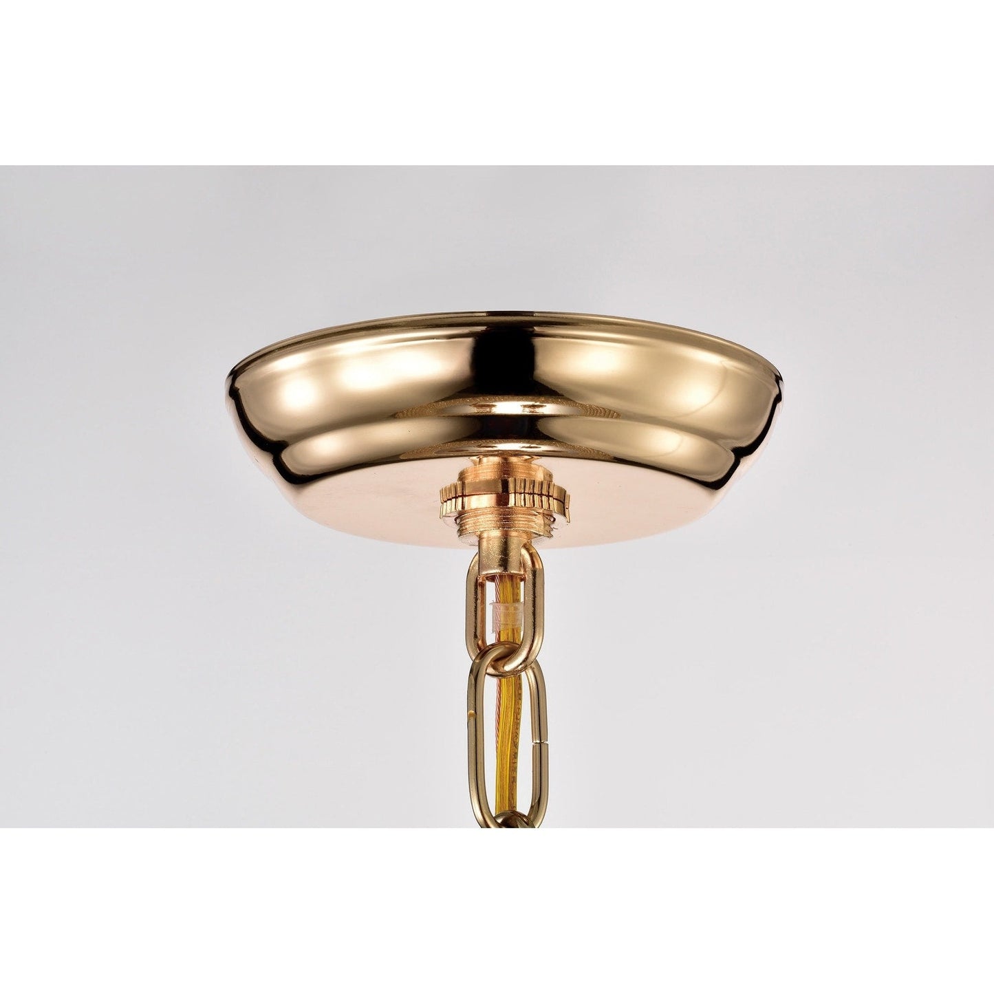 Lustre tambour à perles rondes avec cristaux suspendus