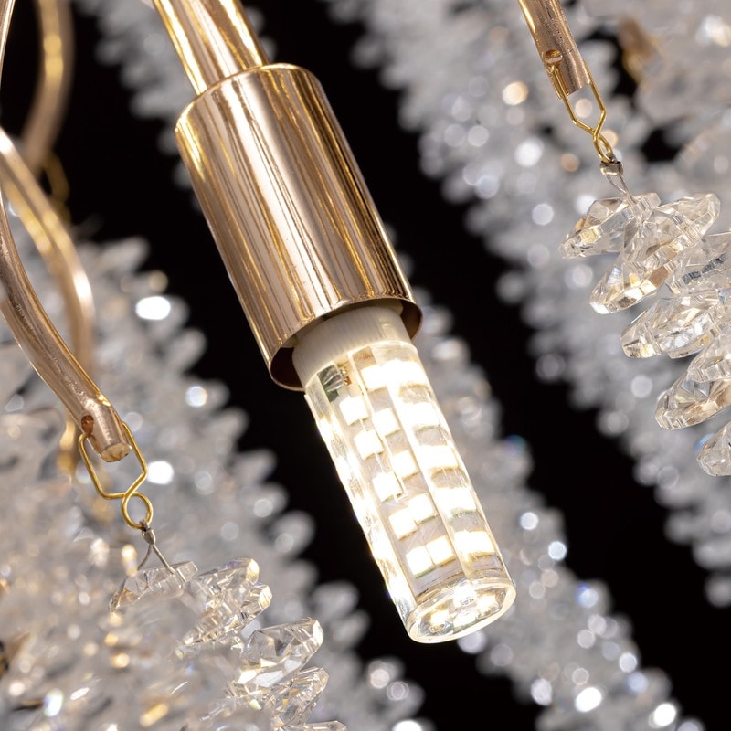 Lustre rectangulaire en cristal doré moderne de 40 po, branches d'arbre, luminaire suspendu pour îlot de cuisine, salle à manger