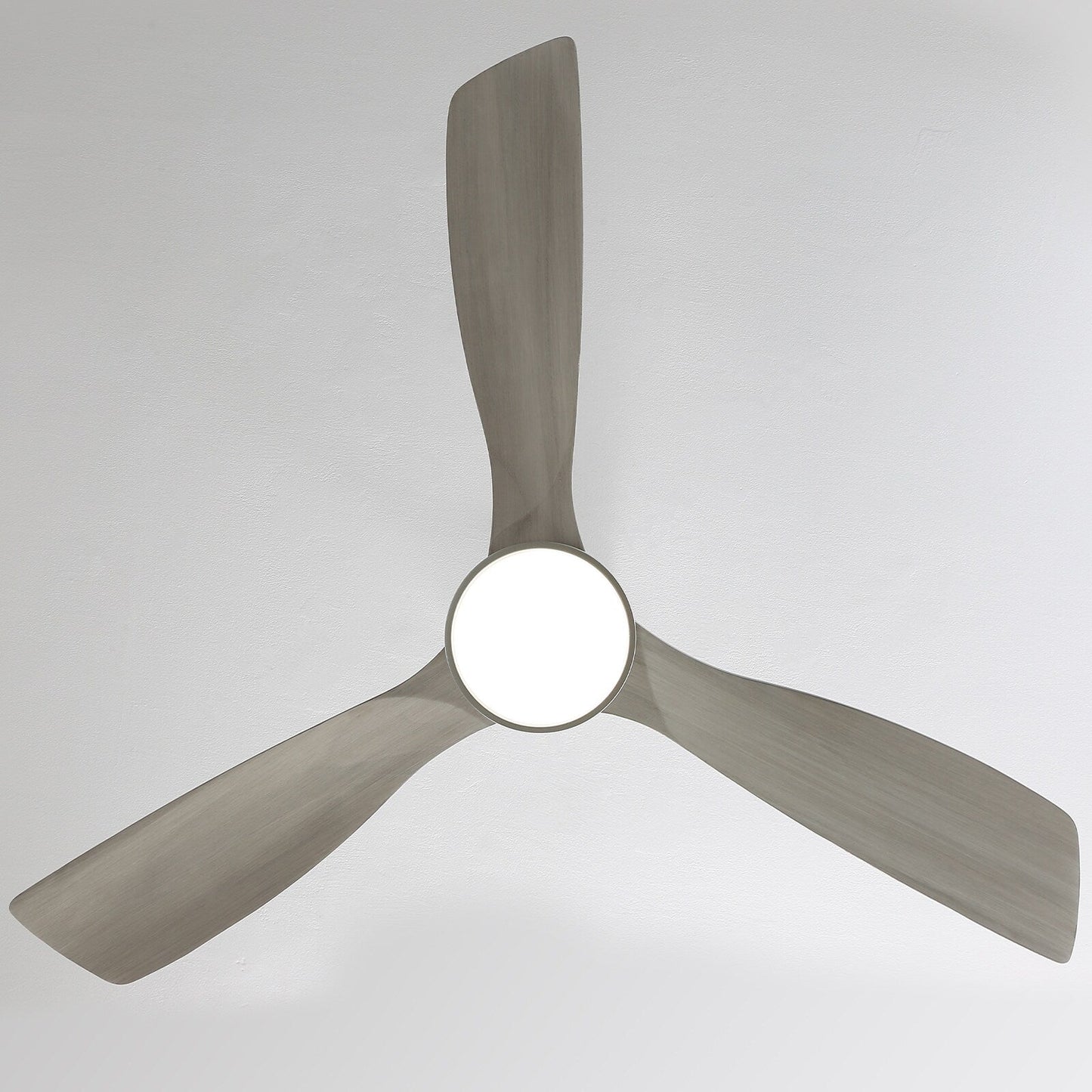 Ventilateur de plafond à LED intégré 48 et 52 pouces avec lumière et télécommande, moteur CC réversible