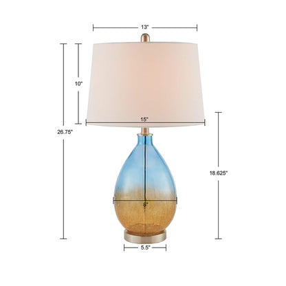 Lampe de table en verre Cortina Ombre de 510 Design, lot de 2
