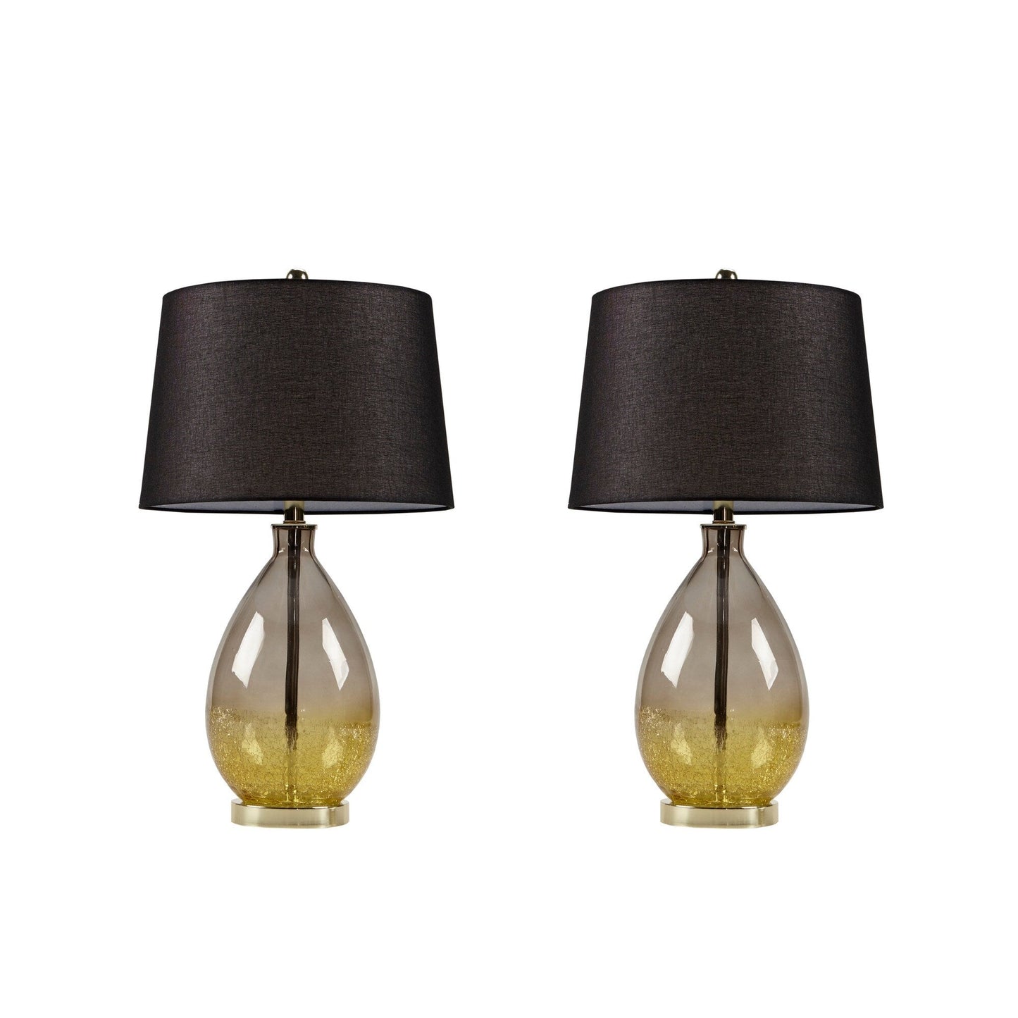 Lampe de table en verre Cortina Ombre de 510 Design, lot de 2