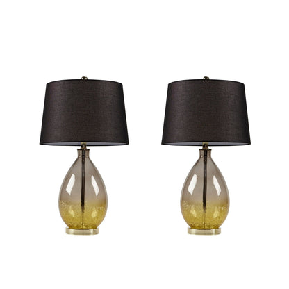 Lampe de table en verre Cortina Ombre de 510 Design, lot de 2