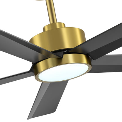 Ventilateur de plafond LED Breezary 65/52/42 à 5 pales avec kit d'éclairage et télécommande