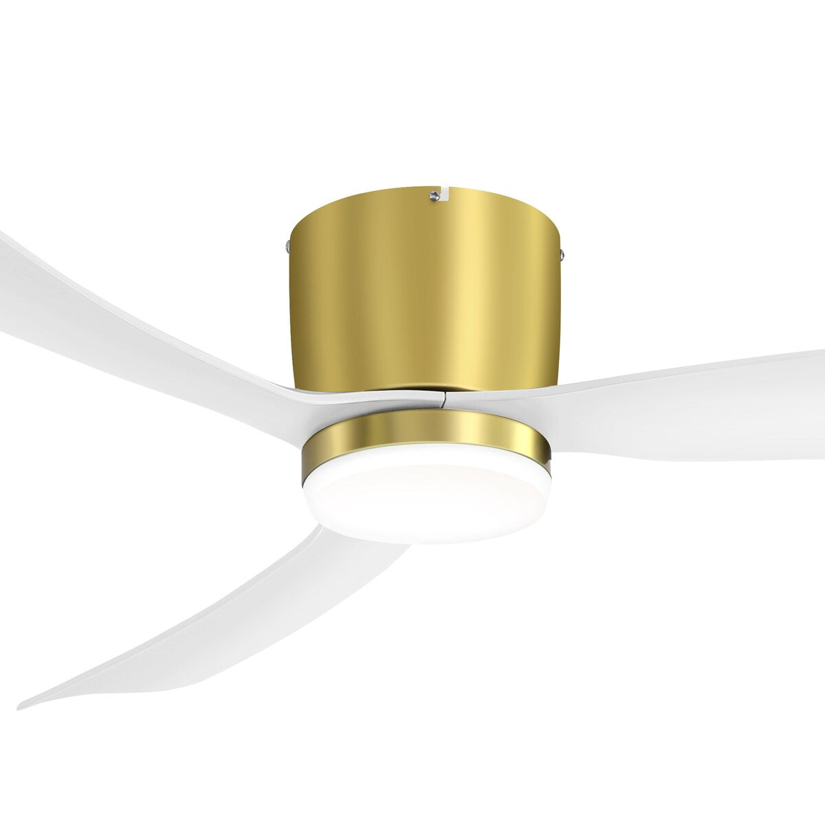 Ventilateur de plafond encastré à DEL noir/blanc de 52 pouces avec télécommande (3 pales)