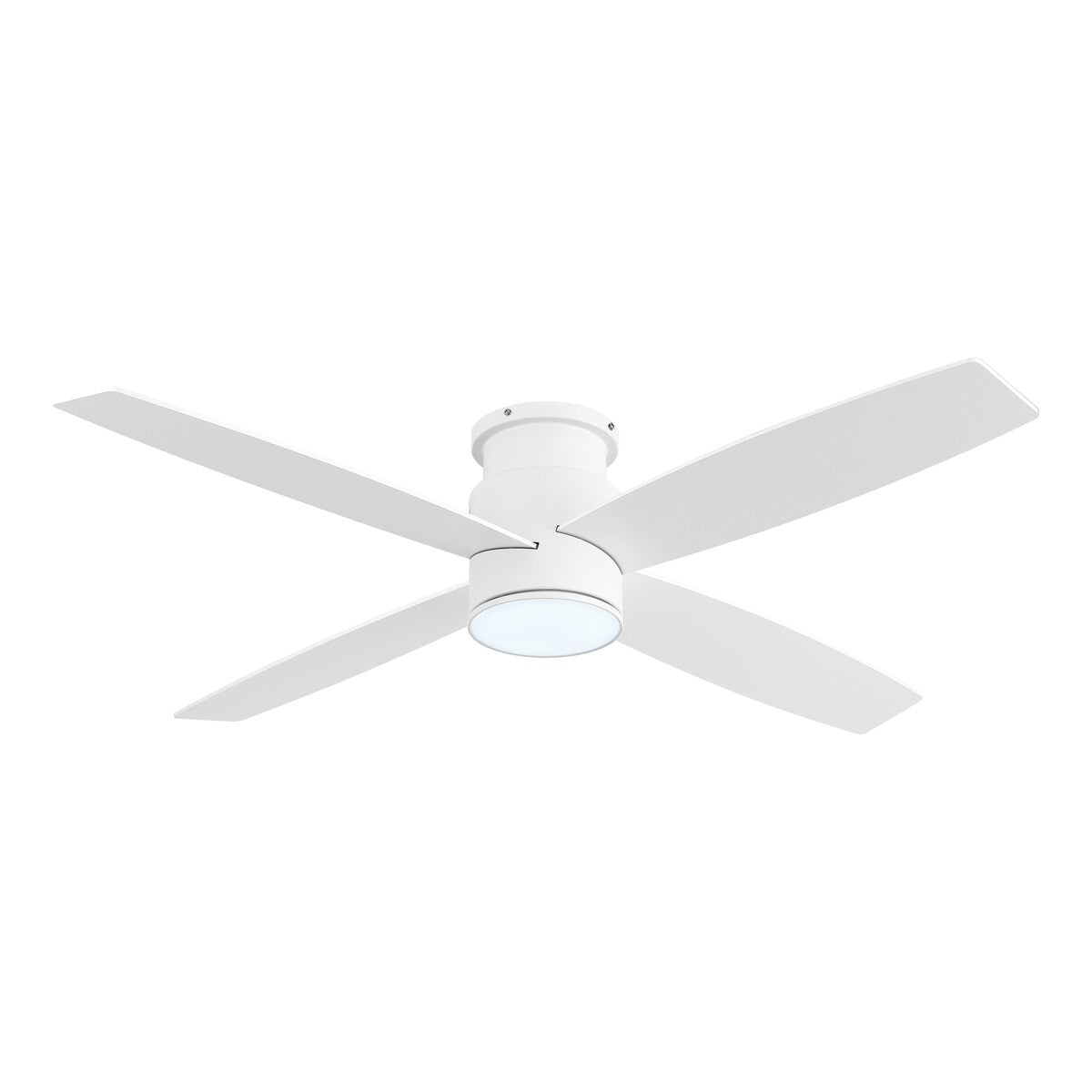 Ventilateur de plafond encastré WINGBO 44/52 pouces avec éclairage et télécommande, 4 pales réversibles