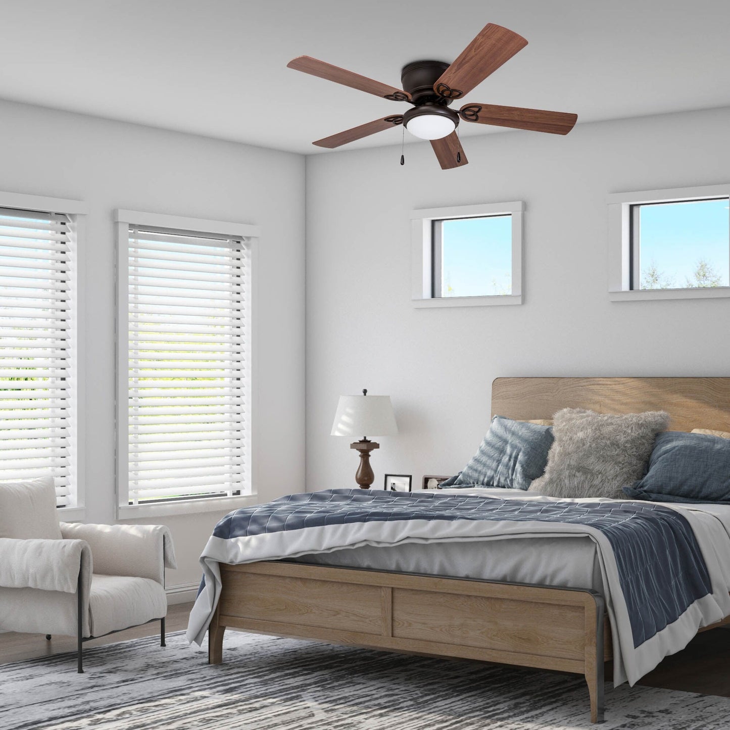 Ventilateur de plafond intérieur traditionnel Prominence Home Benton 52 avec éclairage LED et chaînettes