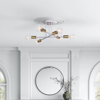 Plafonnier semi-encastré Sputnik moderne en métal, 60 cm (23,62 po), 60 cm (23,62 po).