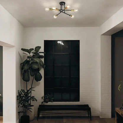 Plafonnier semi-encastré Sputnik moderne en métal, 60 cm (23,62 po), 60 cm (23,62 po).