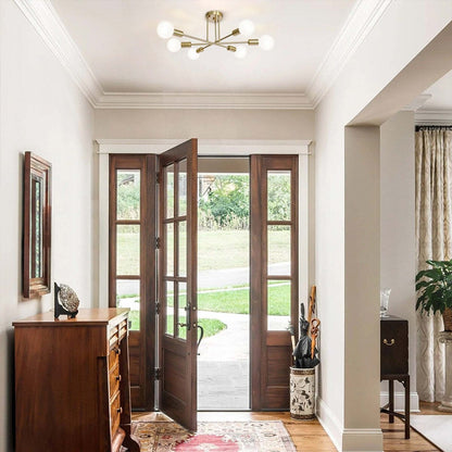 Plafonnier semi-encastré Sputnik moderne en métal, 60 cm (23,62 po), 60 cm (23,62 po).