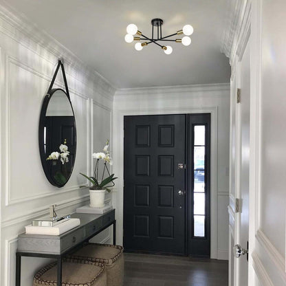 Plafonnier semi-encastré Sputnik moderne en métal, 60 cm (23,62 po), 60 cm (23,62 po).