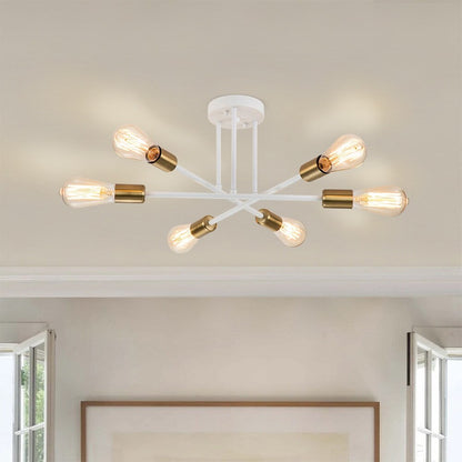 Plafonnier semi-encastré Sputnik moderne en métal, 60 cm (23,62 po), 60 cm (23,62 po).