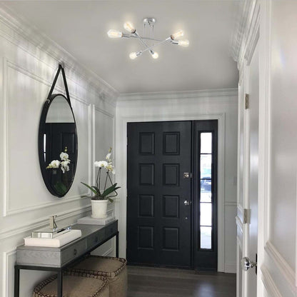 Plafonnier semi-encastré Sputnik moderne en métal, 60 cm (23,62 po), 60 cm (23,62 po).