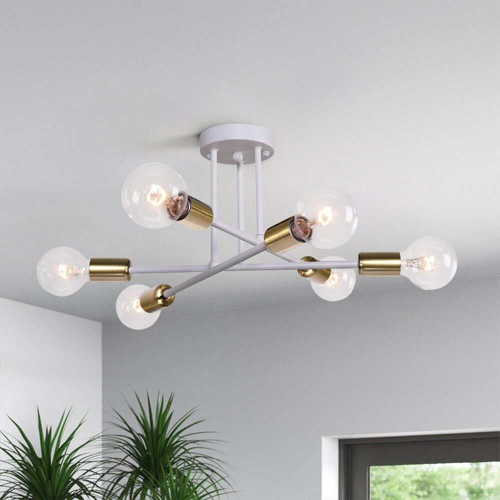 Plafonnier semi-encastré Sputnik moderne en métal, 60 cm (23,62 po), 60 cm (23,62 po).