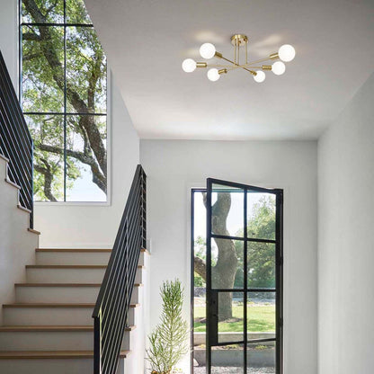 Plafonnier semi-encastré Sputnik moderne en métal, 60 cm (23,62 po), 60 cm (23,62 po).