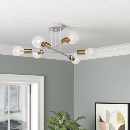 Plafonnier semi-encastré Sputnik moderne en métal, 60 cm (23,62 po), 60 cm (23,62 po).