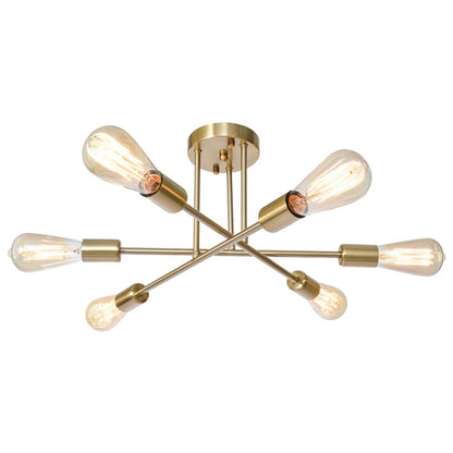 Plafonnier semi-encastré Sputnik moderne en métal, 60 cm (23,62 po), 60 cm (23,62 po).