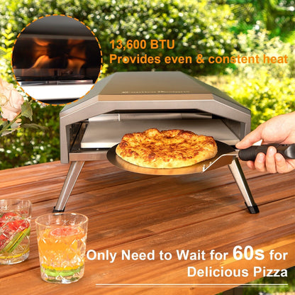 Four à pizza portable à gaz propane Quick Roast pour terrasse extérieure (années 60)