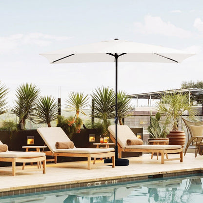Parasol rectangulaire de terrasse 2,4 x 3 m avec manivelle et inclinaison, résistant aux UV