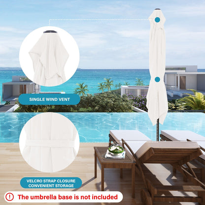 Parasol rectangulaire de terrasse 2,4 x 3 m avec manivelle et inclinaison, résistant aux UV