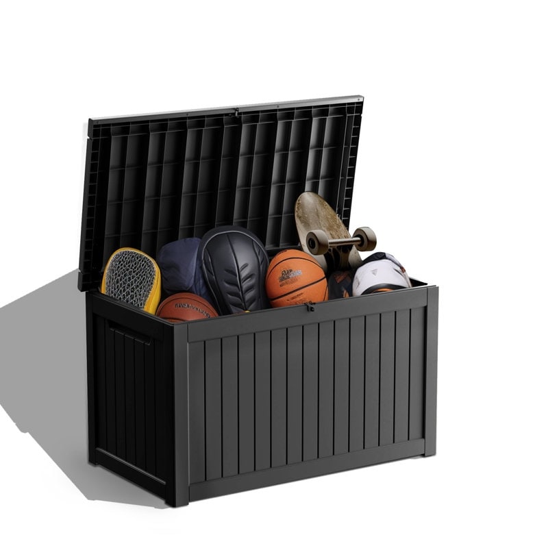 Coffre de rangement extérieur en résine avec serrure