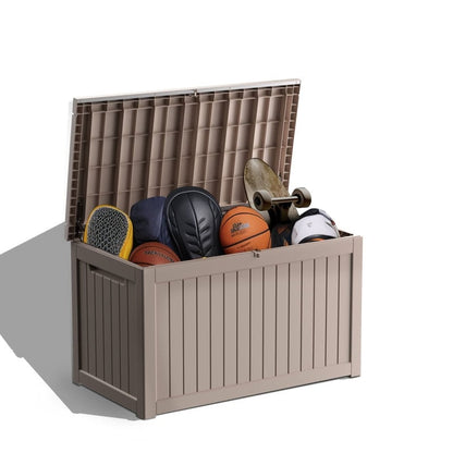 Coffre de rangement extérieur en résine avec serrure