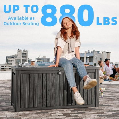 Coffre de rangement extérieur en résine avec serrure