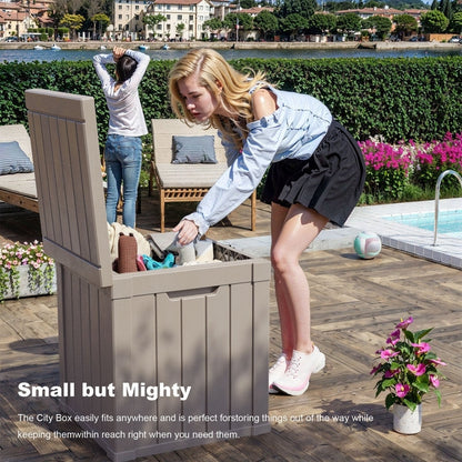 Coffre de rangement extérieur en résine avec serrure