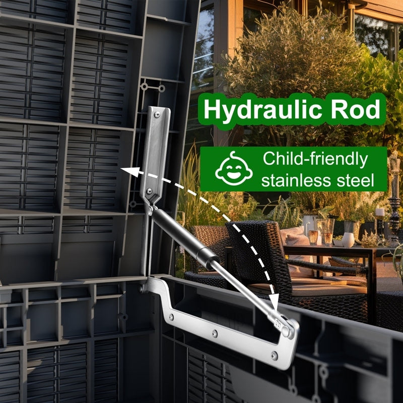 Coffre de rangement extérieur en résine avec serrure