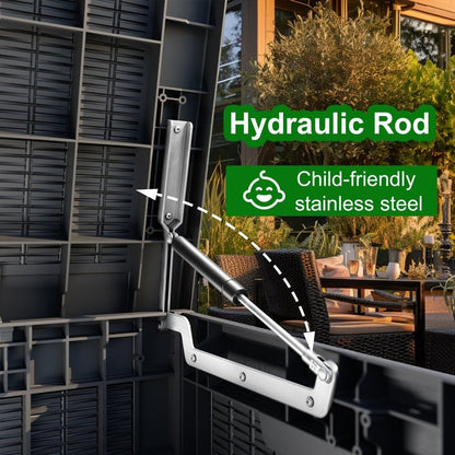 Coffre de rangement extérieur en résine avec serrure