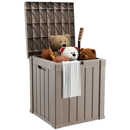 Coffre de rangement extérieur en résine avec serrure