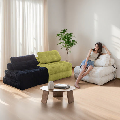 Canapé-lit pliant en velours côtelé 8 places, simple