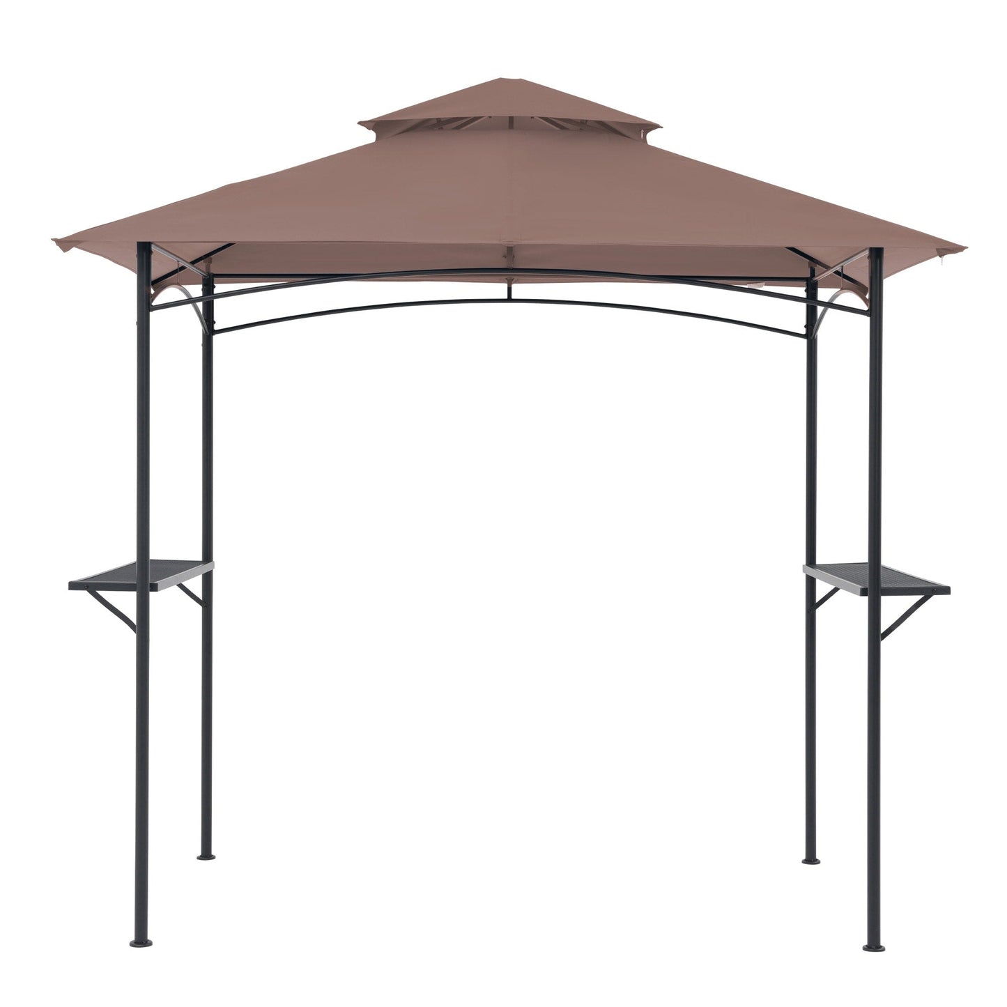 Gazebo extérieur étanche à la pluie pour barbecue, avec double paroi ventilée, 2,4 m x 1,5 m