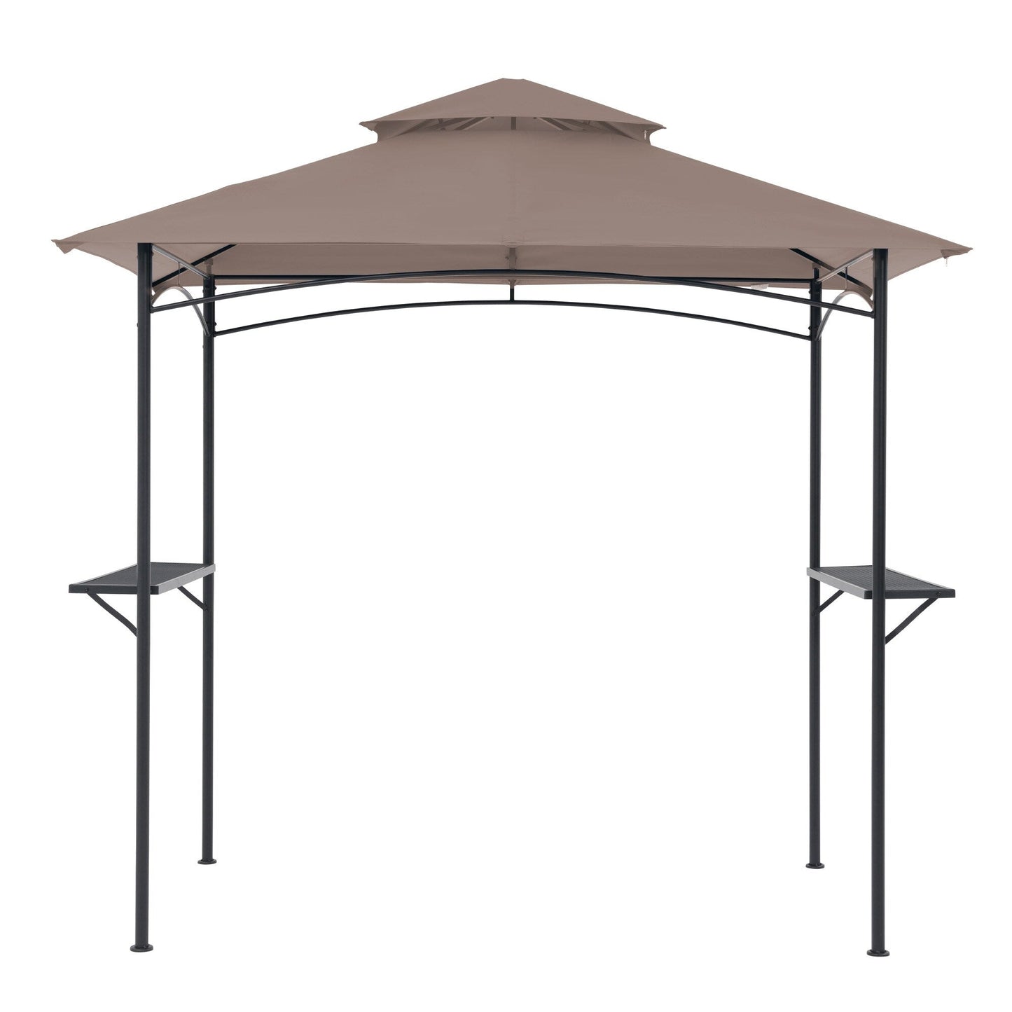 Gazebo extérieur étanche à la pluie pour barbecue, avec double paroi ventilée, 2,4 m x 1,5 m
