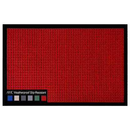Tapis de porte A1HC neuf, durable et polyvalent, en caoutchouc polypropylène, pour usage intérieur et extérieur, toutes saisons.
