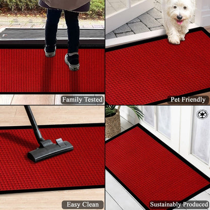 Tapis de porte A1HC neuf, durable et polyvalent, en caoutchouc polypropylène, pour usage intérieur et extérieur, toutes saisons.