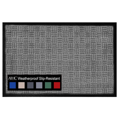Tapis de porte A1HC neuf, durable et polyvalent, en caoutchouc polypropylène, pour usage intérieur et extérieur, toutes saisons.