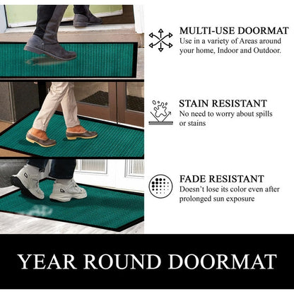 Tapis de porte A1HC neuf, durable et polyvalent, en caoutchouc polypropylène, pour usage intérieur et extérieur, toutes saisons.