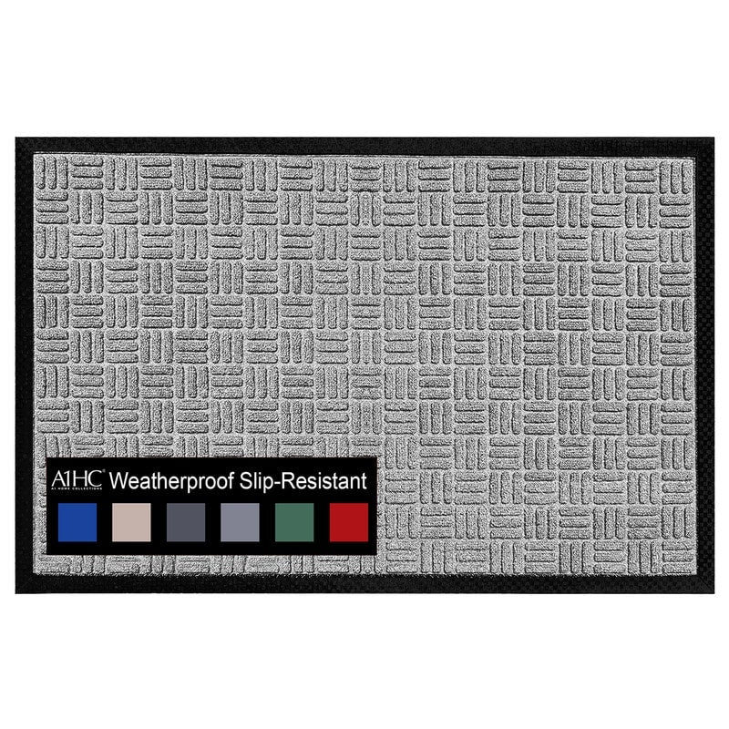Tapis de porte A1HC neuf, durable et polyvalent, en caoutchouc polypropylène, pour usage intérieur et extérieur, toutes saisons.