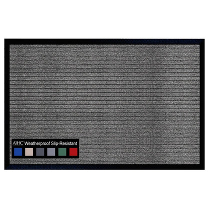 Tapis de porte A1HC neuf, durable et polyvalent, en caoutchouc polypropylène, pour usage intérieur et extérieur, toutes saisons.