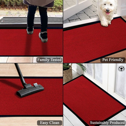Tapis de porte A1HC neuf, durable et polyvalent, en caoutchouc polypropylène, pour usage intérieur et extérieur, toutes saisons.