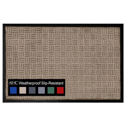Tapis de porte A1HC neuf, durable et polyvalent, en caoutchouc polypropylène, pour usage intérieur et extérieur, toutes saisons.