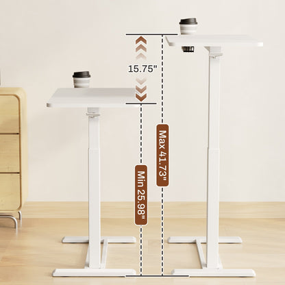 Table d'ordinateur portable mobile FunniHomi 28/32, réglable en hauteur, avec roulettes, blanc/noir, pour lit et canapé