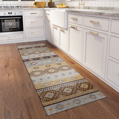 Tapis lavable Addison d'intérieur/extérieur Yuma style bohème sud-ouest