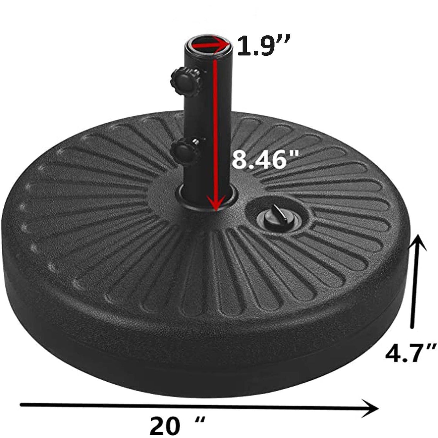 Parasol de terrasse Ainfox de 3 m avec éclairage, parasol solaire d'extérieur sans pied