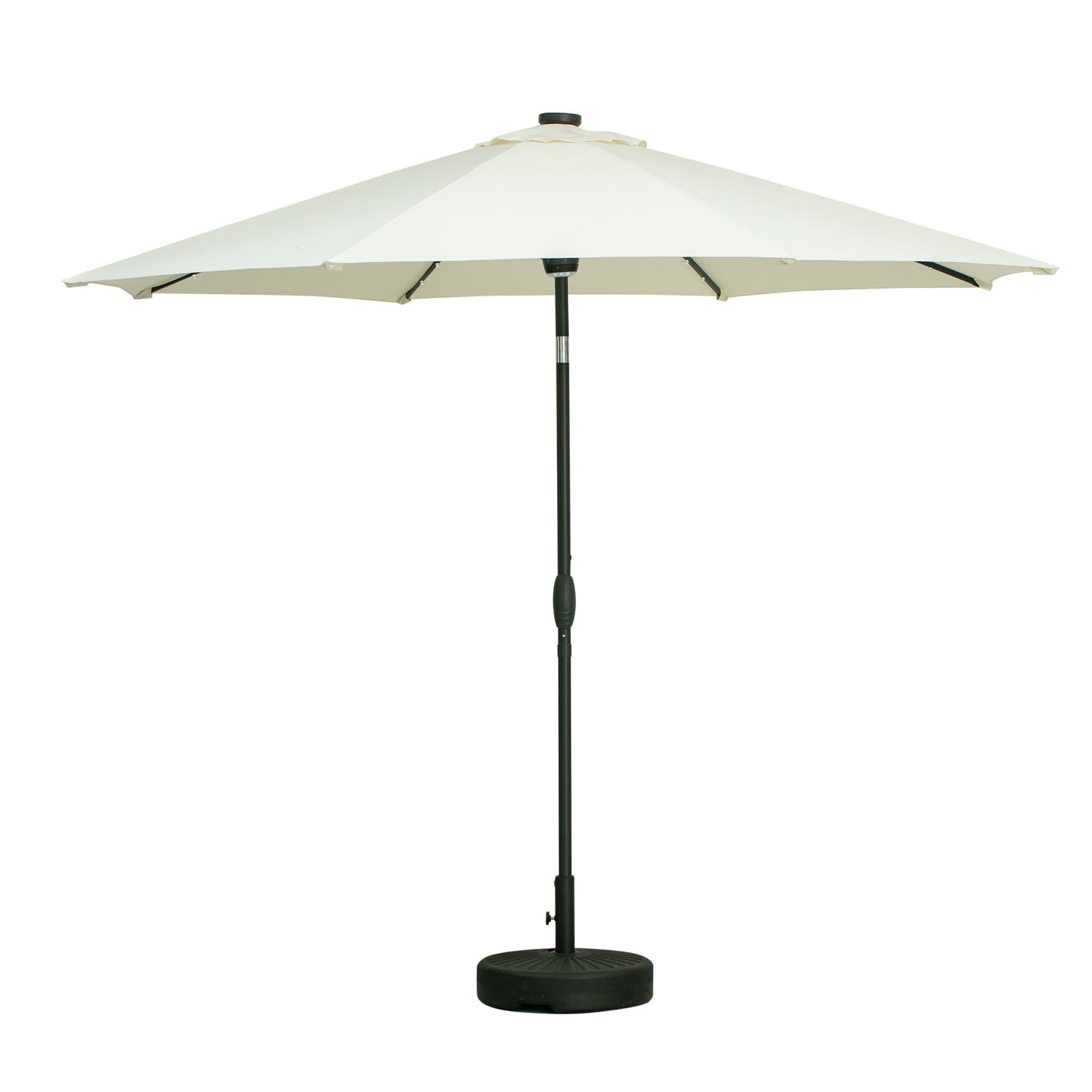 Parasol de terrasse Ainfox de 3 m avec éclairage, parasol solaire d'extérieur sans pied