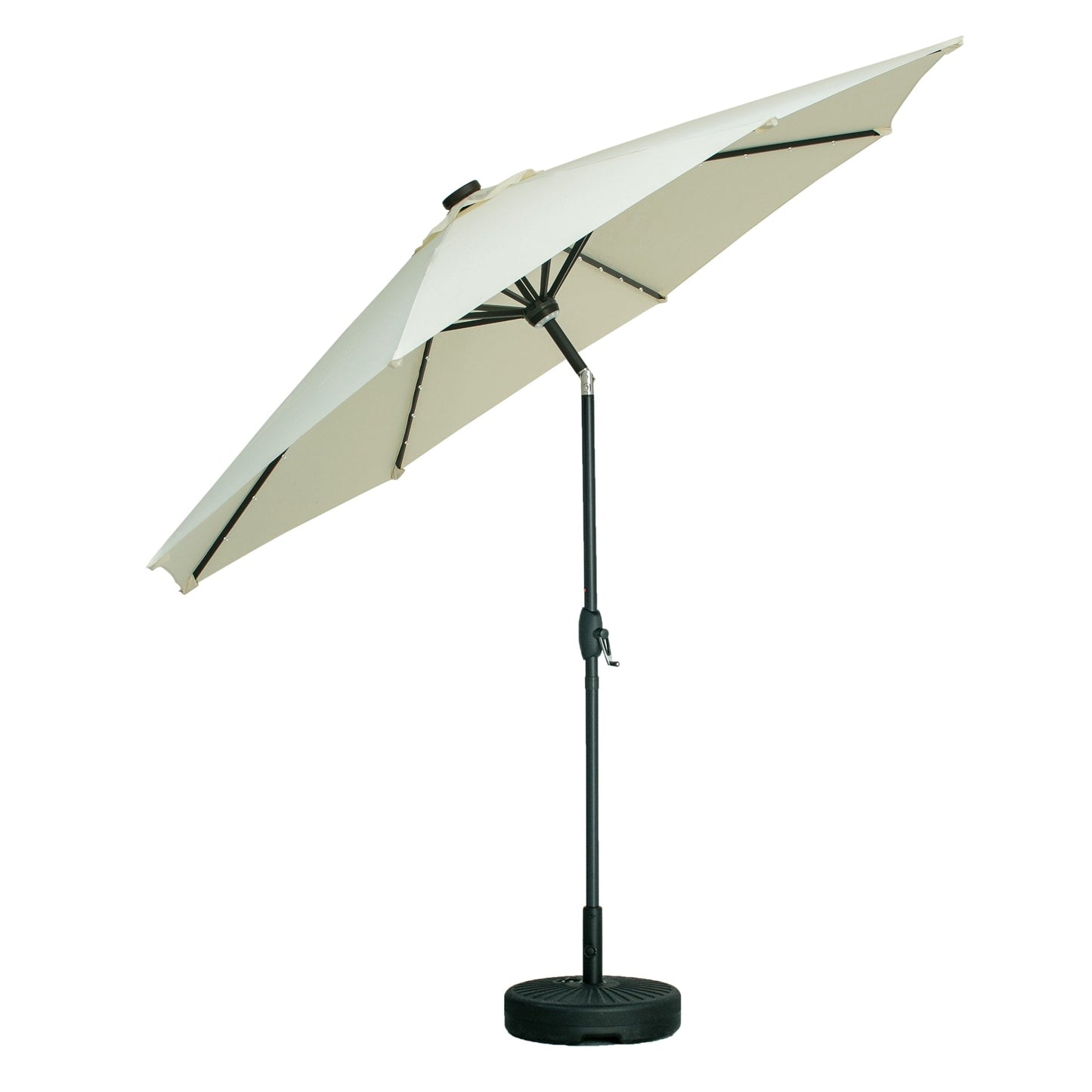 Parasol de terrasse Ainfox de 3 m avec éclairage, parasol solaire d'extérieur sans pied