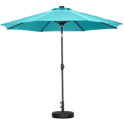 Parasol de terrasse Ainfox de 3 m avec éclairage, parasol solaire d'extérieur sans pied