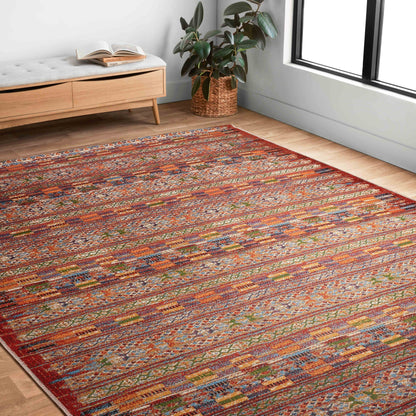 Tapis d'intérieur/extérieur Alexander Home Armanda à motif tribal moderne