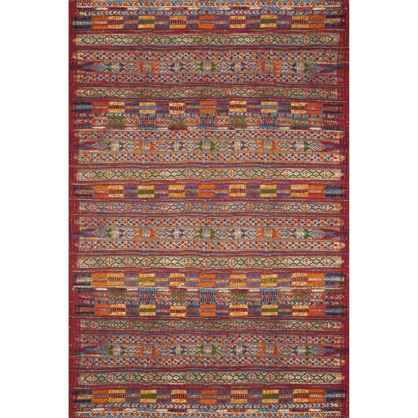 Tapis d'intérieur/extérieur Alexander Home Armanda à motif tribal moderne