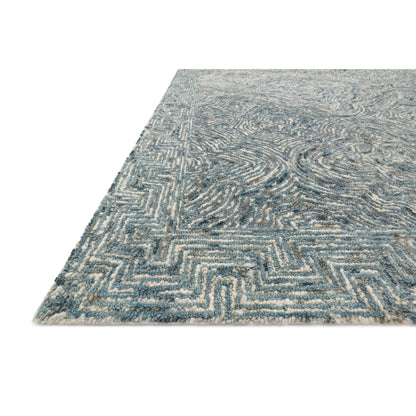 Tapis contemporain Alexander Home Aspen Denim Wool tufté à la main